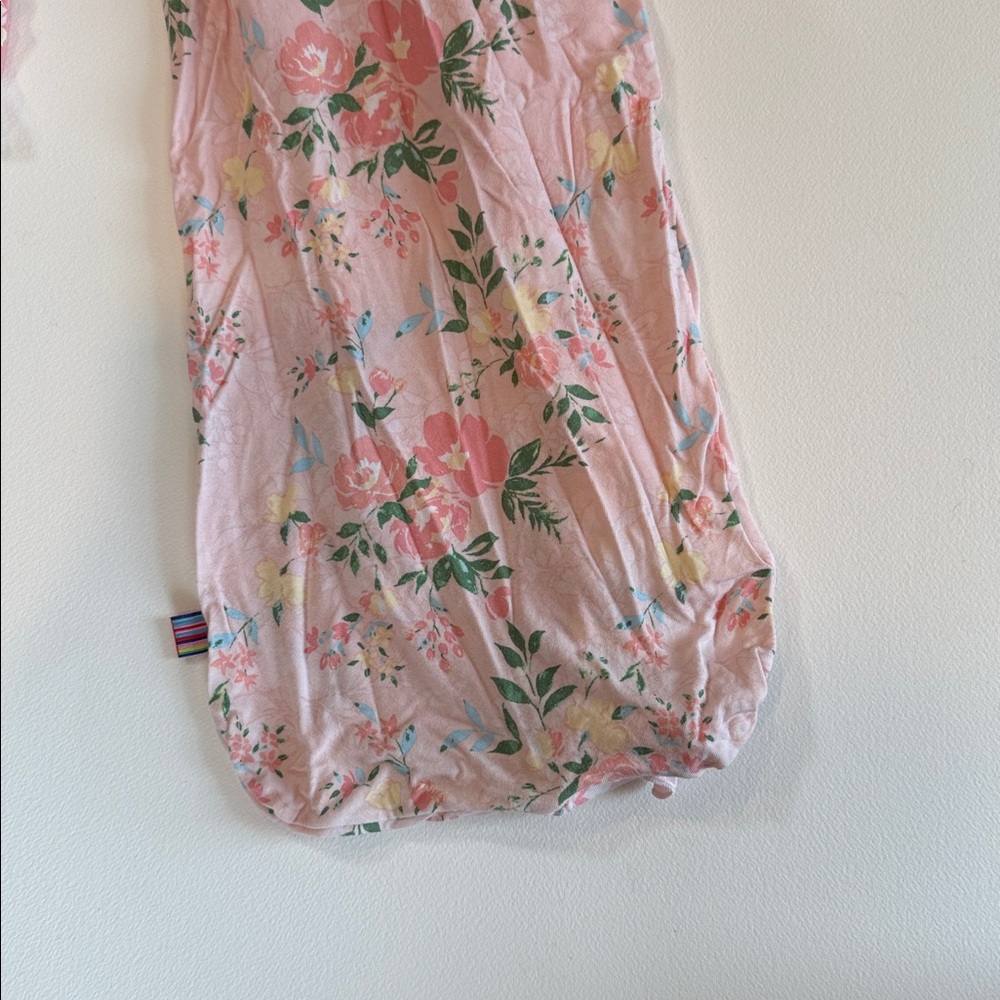 Pink Floral Kids Pajamas Romper - Soft Cotton - Picture 5 of 7